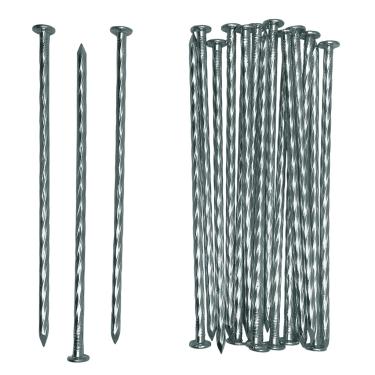 Imagem de COBARYEN Estacas de paisagem em espiral com pontas de ancoragem de metal galvanizado para grama artificial, pregos de grama e barreira de ervas daninhas - Estaca de solo resistente para bordas de