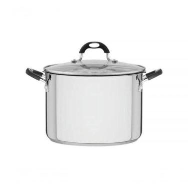 Imagem de Espagueteira Tramontina Astro Silicone 24cm Em Inox Com Tampa De Vidro