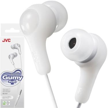 Imagem de JVC Fones de ouvido gomosos com pacote de papel, som potente, ajuste confortável e seguro, fones de ouvido de silicone P/M/G - HAFX7WN (branco)