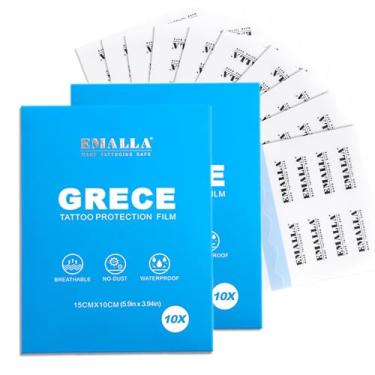 Imagem de Tatuagem pós-tratamento - 20 folhas 3,23 x 15 cm segunda pele tatuagem capa invisível fosco sem látex impermeável bandagens tatuagem bandagens para cura tatuagem película de proteção