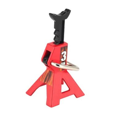 Imagem de simhoa Macaco de carro RC, ferramenta de elevação, acessório universal simulado, ferramenta de reparo, altura ajustável, decoração de brinquedo para 1/10 D90, Vermelho