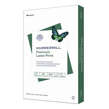 Imagem de Hammermill Papel para impressora, impressão a laser premium 14,5 kg, 11 x 17-1 resma (500 folhas) - 98 brilhante, feito nos EUA, 104653R