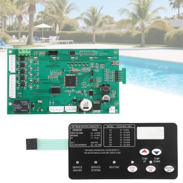 Imagem de Kit de placa de controle 42002-0007S (461105) com almofada de interruptor 472610Z compatível com sistemas elétricos de aquecedores de piscina/spa da série NA/LP.