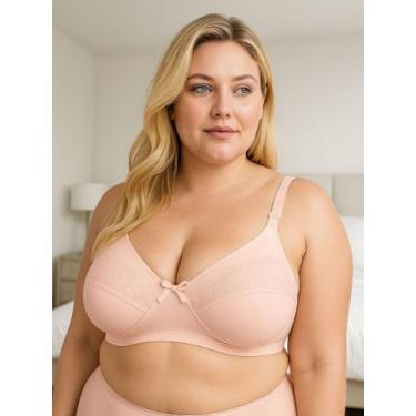 Imagem de Sutiã Plus Size sem Bojo Reforçado Sustentação de Cetinete Resistente-