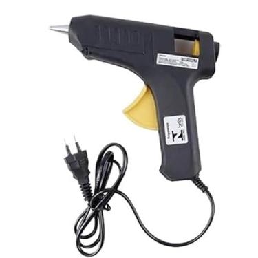 Imagem de Pistola de Cola Quente Grande Bivolt 15W - Preta Profissional Aquecimento Rápido, Bico Fino 11mm, Antivazamento e Saída Uniforme