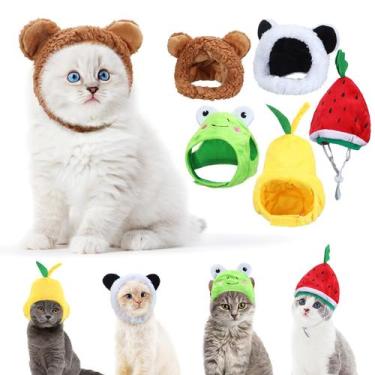 Imagem de Chapéus para animais de estimação, 5 peças de pelúcia Weewooday, fofos