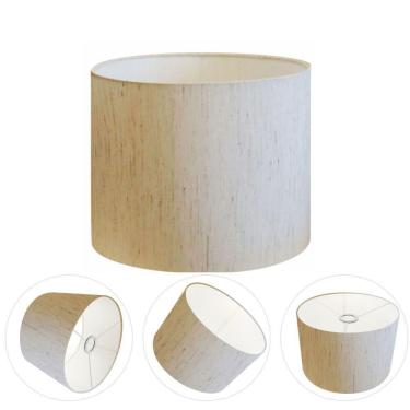 Imagem de Cúpula Abajur E Luminária Cilíndrica Vivare Cp-7016 ø35x30cm - Bocal Nacional Rustico-bege