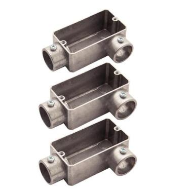 Imagem de 3 Condulete Tipo Ll Em Alumínio Sem Rosca 2 Polegada Sieg