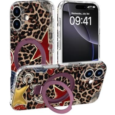 Imagem de DEENAKIN Capa para iPhone 17 – Compatível com carregamento sem fio – Suporte multifuncional integrado – Capa protetora à prova de choque com designs bonitos da moda para mulheres – Estampa sexy de