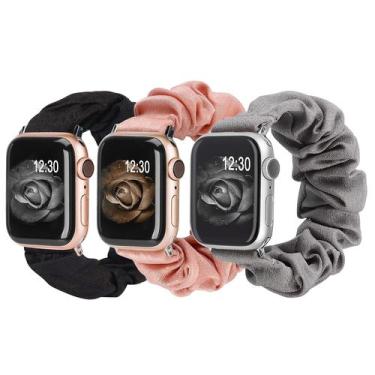 Imagem de Relógio Band TOYOUTHS Scrunchies Cloth compatível com Apple Watch