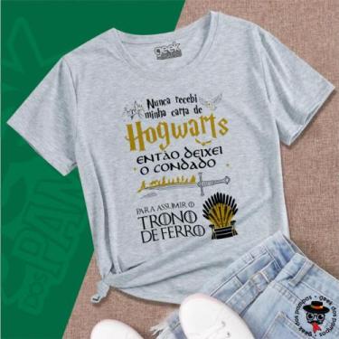 Imagem de Camiseta entre Séries - Mina Store, Cinza, GG