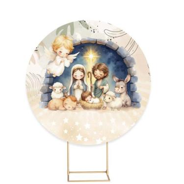 Imagem de Painel Festa Redondo Sublimado Natal 1,50m - Fadrix, NAT178