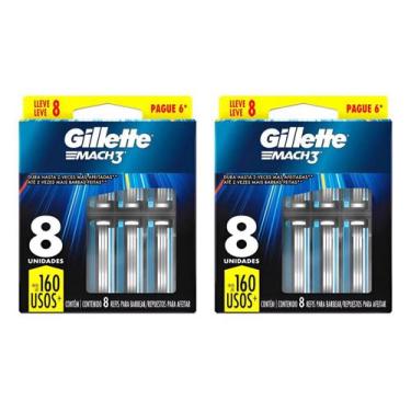 Imagem de Refil Gillette Mach3 Carga Para Aparelho 16 Unidades