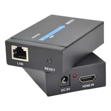 Imagem de Extensor Hdmi Rj45 60 Metros Adaptador Cabo Rede Cat 6 1080p - LSMag
