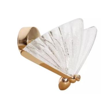 Imagem de Arandela Dourado Led Borboleta Quente 3000k Lavabo Sala 110v/220v - AA