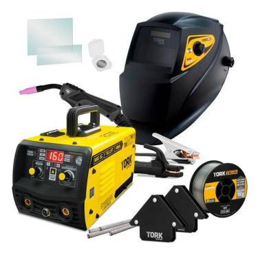 Imagem de Maquina Solda Inversora Mig 160A Sem Gás 3 Em 1 Tig Eletrodo