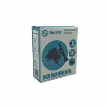 Imagem de Fonte 5V 2A Ac/Dc Pino P4 Shinka Ft-5V-2A Para Fita Led Tvbox Cftv