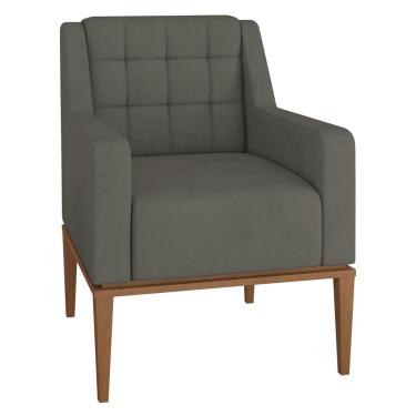 Imagem de Poltrona Decorativa Sala de Estar Madonna Suede Grafite - Gran Belo