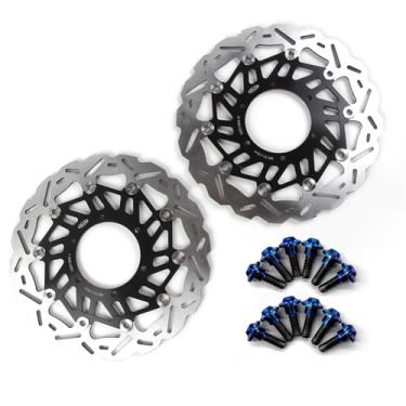 Imagem de Arashi Discos de freio dianteiro Rotores com parafusos de montagem para Suzuki GSXR 1000 GSXR1000R 2017-2023 ABS inclui, GSX-R1000A GSX-R1000Z 2018-2023, acessórios de substituição de motocicleta