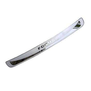 Imagem de Protetor de para-choque traseiro para Focus Sedan Hatchback 2009-2011, protetor de porta-malas em aço inoxidável cinza, antiderrapante e antirriscos