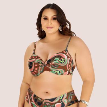 Imagem de Biquíni Sutiã Avulso com Bojo e Proteção UV Plus Size - Banho de Mar, 