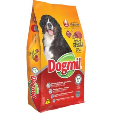 Imagem de RAÇÃO CAES DOGMIL PLUS RAÇAS MEDIAS E GRANDES E GIGANTES PREMIUM 22% 15KG