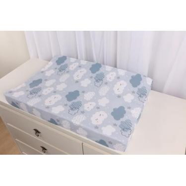 Imagem de Trocador De Fraldas Anatômico Impermeável Cômoda Menino (Nuvem azul)