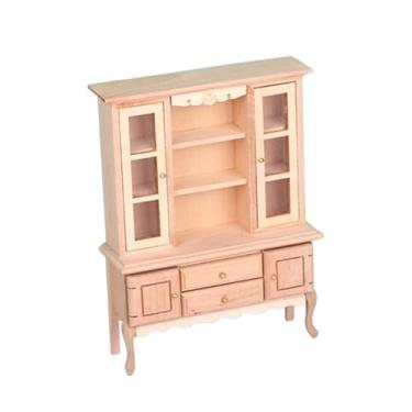 Imagem de Dynwave Decoração de Armário de Casa de Bonecas em Escala 1:12, Ornamento de Madeira, Móveis em Miniatura