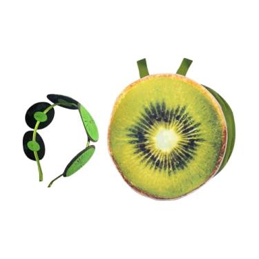 Imagem de UGPLM Fantasia de Frutas Confortável com Acessório de Cabeça para Atividades Festivais Performance, Crianças Kiwis