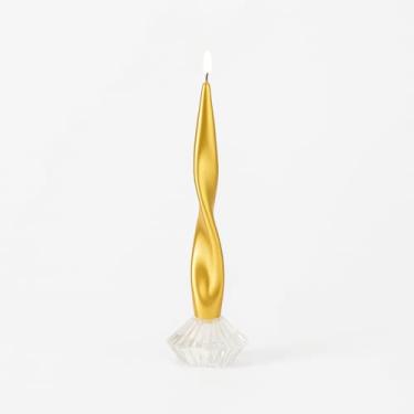 Imagem de Velas Castiçal Douradas e Prateadas - Waves, Curva, Twist, Palito - Curva - Ouro