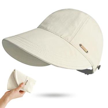 Imagem de Chapéu de sol huablo UPF 50+, aba larga, proteção UV, bege