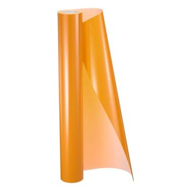 Imagem de Generic Vinil de transferência de calor HTV 30 cm x 1,5 m rolo PVC laranja amarelo ferro em vinil para todas as máquinas de corte, fácil de cortar e remover ervas daninhas