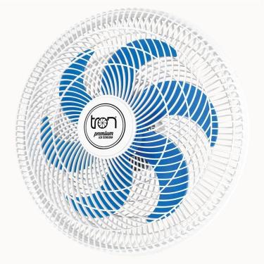 Imagem de Ventilador Maggie Parede Branco Oscilante 127V Pás Azul
