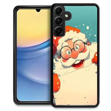 Imagem de DAIZAG Capa compatível com Samsung Galaxy A15, Natal - Papai Noel feliz antiqueda à prova de arranhões padrão personalizado capa protetora