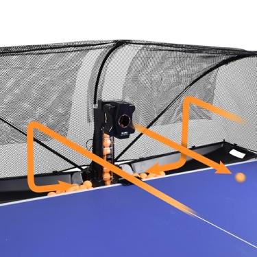 Imagem de WAYMARK Robô de treinamento de tênis de mesa S6PRO com rede destacável, 100 bolas e função de servir em loop para prática de ping pong