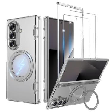 Imagem de Bitowik Suporte rotativo de 360° para Samsung Galaxy Z Fold 7 capa magnética com protetor de tela X2, compatível com MagSafe, 16 pés Mil-Grade à prova de choque para Z Fold 7 capa 16.5 cm, conjunto