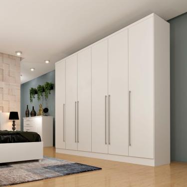 Imagem de Guarda Roupa Sevilla Casal 6 Portas 8 Gavetas Tcil Neve