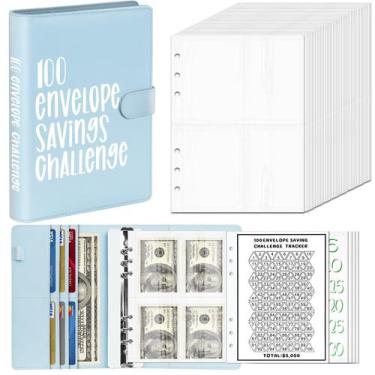 Imagem de Envelope Challenge Binder Yeriyerr com 100 envelopes rosa PU