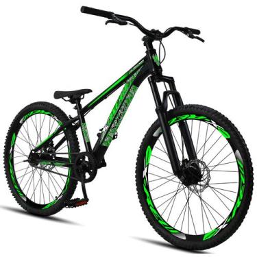 Imagem de Bicicleta Aro 26 Freeride X-rew Freios A Disco Coroa Única, Preto, Ver