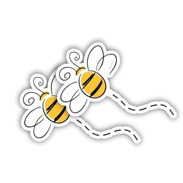 Imagem de AK (pacote com 2) Adesivo de vinil Bumble bee para portas, janelas, copos, para-choques, parede, laptop | Tamanho 7,6 cm cada