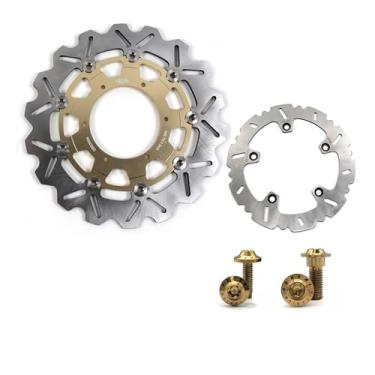 Imagem de Arashi Discos de freio dianteiros traseiros rotores com parafusos de montagem para BMW F650GS 2008-2012 ABS 2008-2011, peças de acessórios de reposição de motocicleta