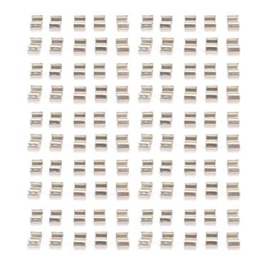 Imagem de Z tipo clipes de mola de aço inoxidável durável fácil de instalar clipes de vidro de estufa para fixação segura placas multicamadas placas ocas placas de vidro 100 peças