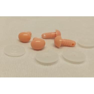 Imagem de Sassy Bears 10 mm Flesh Oval Safety Narizes (10 narizes) para ursos, bonecas, fantoches, artesanato