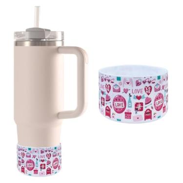 Imagem de Bota Dia dos Namorados Love Hearts para Stanley Cup antiderrapante capa de silicone capa protetora inferior para festa de Dia dos Namorados 1,134 g Stanley Tumblers acessórios de decoração de garrafa