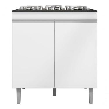 Imagem de Balcão Cooktop Andreia Multiuso P/ Cozinha 4 Ou 5 Bocas Cor Preto