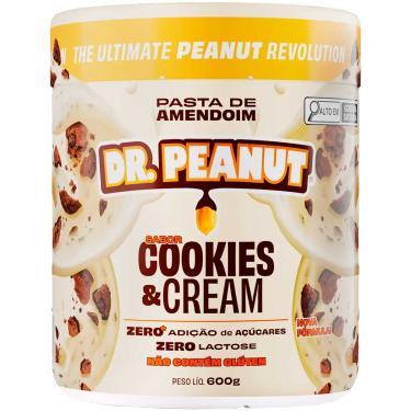 Imagem de Pasta de Amendoim Dr Peanut com Whey 600g Cookies e Cream