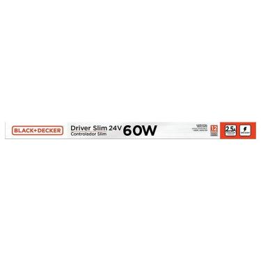 Imagem de Fonte Driver Slim Fita De Led 100-240v 2.5a 60w Black + Decker