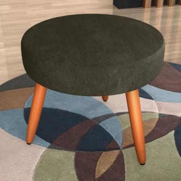 Imagem de Puff Redondo Para Sala Sueli Veludo Turkey Marrom