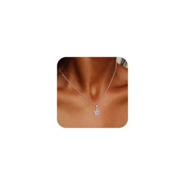 Imagem de Colar banhado a ouro rosa 18K para mulheres, joias delicadas, presentes modernos para ela, corrente ajustável de 40 cm + 5 cm de extensão, Banhado a ouro, Sem Pedra Preciosa