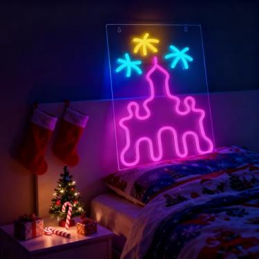 Imagem de Neonawall Neon Sign for Wall Decor Light Up Letters Business Led Sign Girls Birthday Party Gifts Led Decorative Night Signs Room Decorations Supplies Birthday Party Signs for Bar Home Bedroom (Castle)